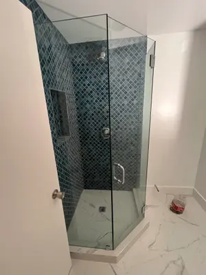 Modern tiled shower bathroom remodel