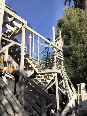 Structural Framing for Multi-Story Redwood Deck
