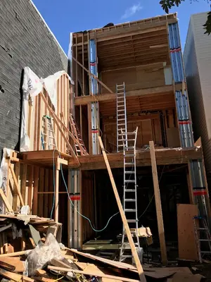 Exterior Deck Wood Framing and Joist Support